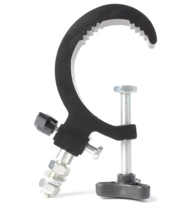 BEAMZ 151.450 CC60B GANCHO DE MONTAJE 30-60MM 50KG EN FORMA DE G - VERSIÓN EN NEGRO