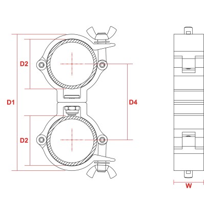 BEAMZ 151.411 BC50-100D GARRA GIRATORIA SLIMLINE 100KG ALU