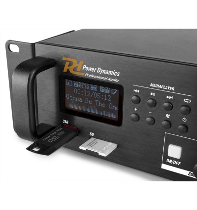 POWER DYNAMICS 952.071 PDV240MP3 PA MIXER AMPLIFIER 240W/100V 4 ZONES