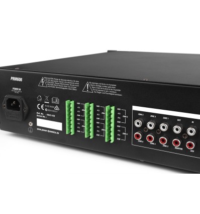 POWER DYNAMICS 952.161 PRM606 AMPLIFICADOR MATRIX DE 6 ZONAS 6 X 60W LÍNEA DE 100V
