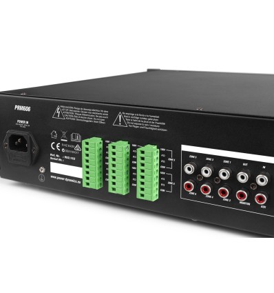 POWER DYNAMICS 952.161 PRM606 AMPLIFICADOR MATRIX DE 6 ZONAS 6 X 60W LÍNEA DE 100V