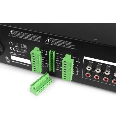 POWER DYNAMICS 952.161 PRM606 AMPLIFICADOR MATRIX DE 6 ZONAS 6 X 60W LÍNEA DE 100V