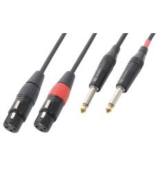 PD CONNEX 177.066 CX62-1 CABLE 2X XLR HEMBRA 2X JACK 6.3 MONO 1.5M