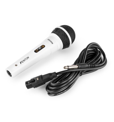 FENTON 173.129 DM100W MICRÓFONO DINÁMICO BLANCO