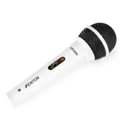 FENTON 173.129 DM100W MICRÓFONO DINÁMICO BLANCO
