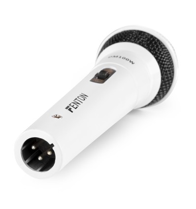 FENTON 173.129 DM100W MICRÓFONO DINÁMICO BLANCO